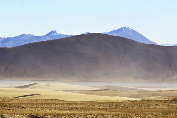 Pintoresco Paisaje Con Montañas Meseta Tibetana China Increíble Panorama Desierto — Foto de Stock