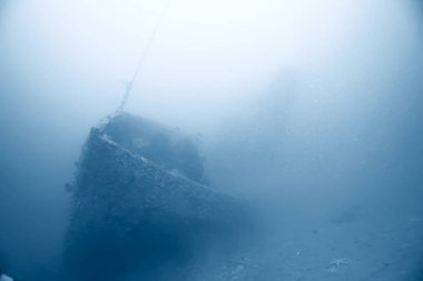 shipwreck on sea bottom clipart