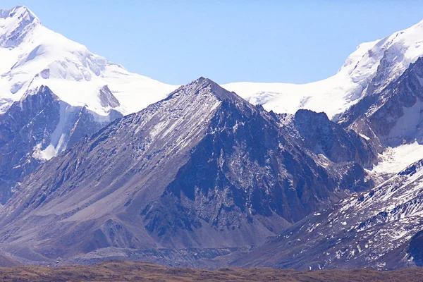 Paesaggio Pittoresco Con Montagne Altopiano Tibetano Panorama Incredibile Natura Selvaggia — Foto Stock