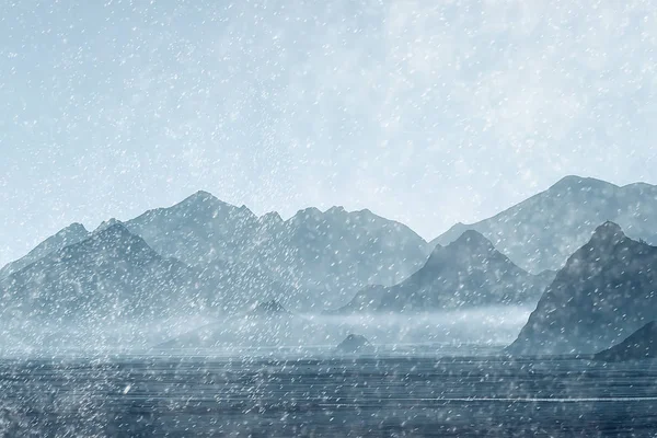 고원의 산들과 풍경입니다 날씨에 놀라운 파노라마 — 스톡 사진