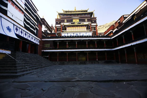 Traditionell Byggnad Gamla Staden Tibet Kina — Stockfoto