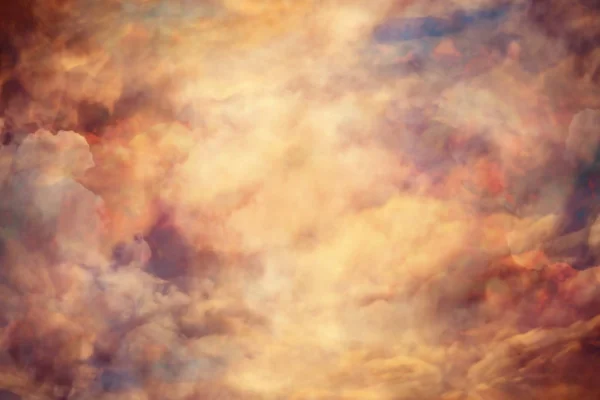 Sfondo Acquerello Creativo Cielo Nuvoloso Drammatico Fantastico Paesaggio Nuvoloso Colorato — Foto Stock