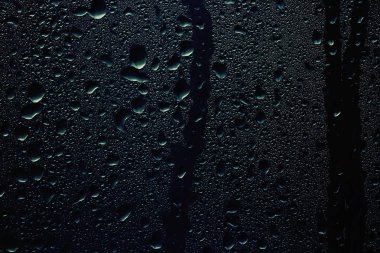 Pencere camına yağmur damlaları 
