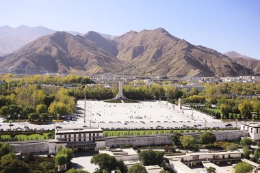 eski Tibet manastır stupa 
