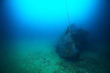 shipwreck on sea bottom clipart