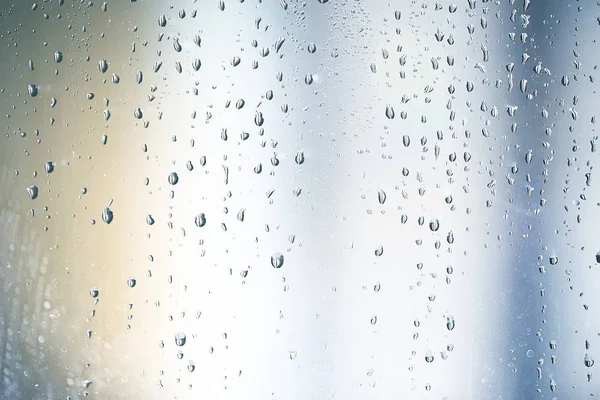 Gotas de chuva no vidro da janela — Fotografia de Stock