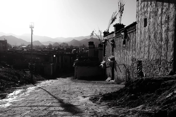 中国西藏古城观 — 图库照片