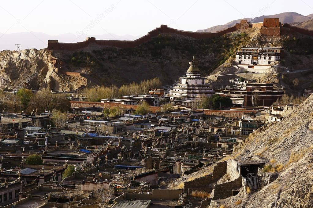 view of old city in Tibet, China
