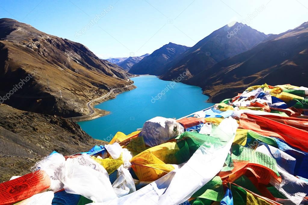 sacred lake in Himalaya mountains