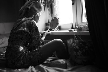 güzel bir kadın makyaj