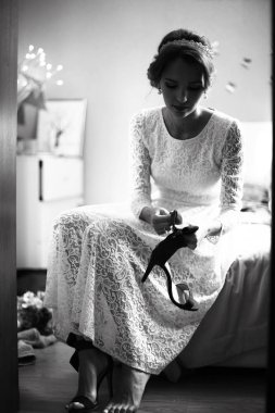 gelin düğün töreni için hazırlanıyor   