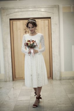 gelin buketi çiçek ile  