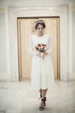 gelin buketi çiçek ile  