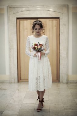 gelin buketi çiçek ile