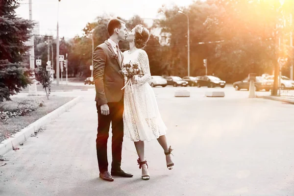 Gelin ve damat Park dans düğün 