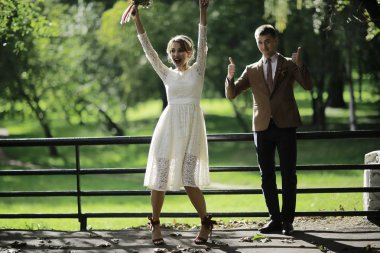 Gelin ve damat yaz Park