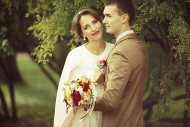 Gelin ve damat yaz Park