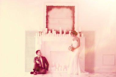 Gelin ve zarif iç groome  