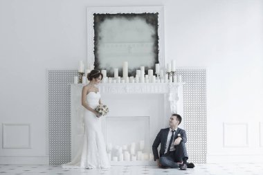 Gelin ve zarif iç groome  