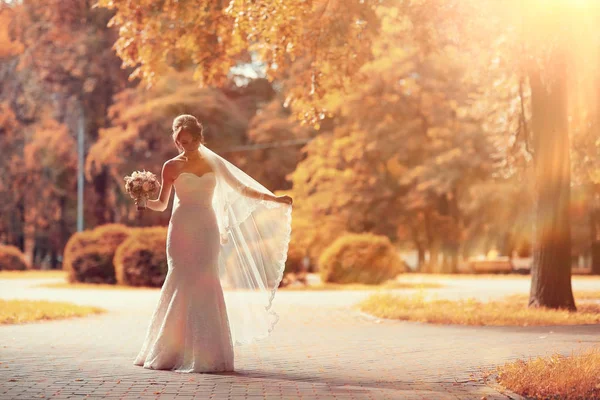 Gelin beyaz gelinlik içinde  