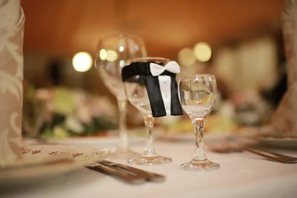 Beautiful wedding table setting — Stock Photo, Image