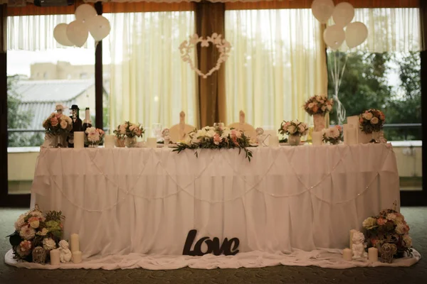 Hermoso ajuste de mesa de boda —  Fotos de Stock