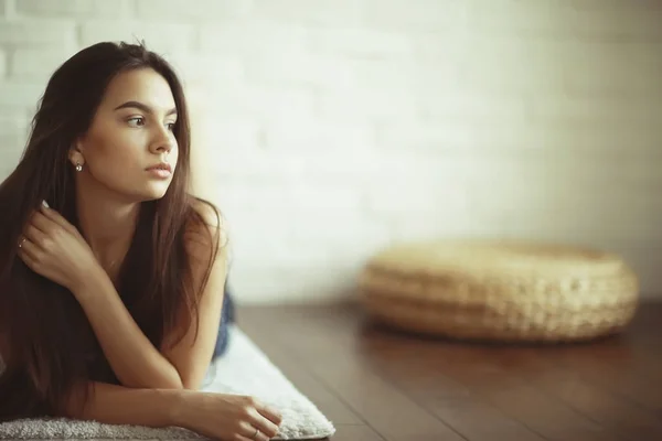 woman relaxing at home