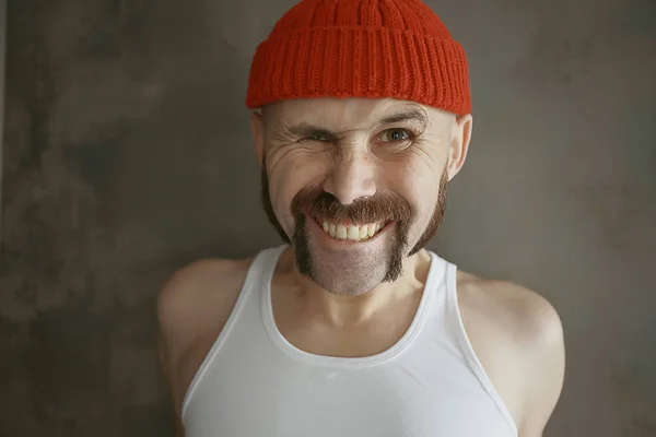 Portrait of man with moustache — Stock Photo, Image