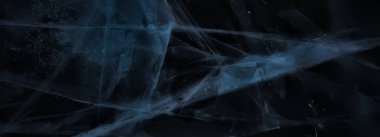 Çatlak buz dokusu, soyut mevsimsel soğuk arka plan, doğal buz, göldeki kırık buz.