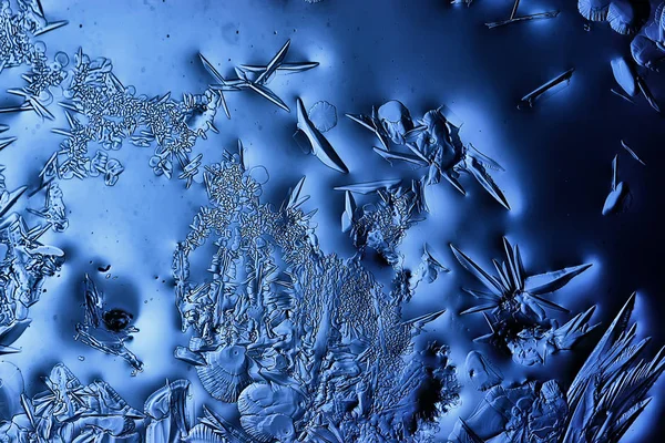 Blue Ice Glass Background Abstract Texture Surface Ice Glass Frozen — Stockfoto