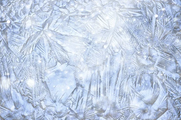 Snow Ice Background Abstract Winter Seasonal Background White Snowflakes Blizzard — Stock Photo, Image