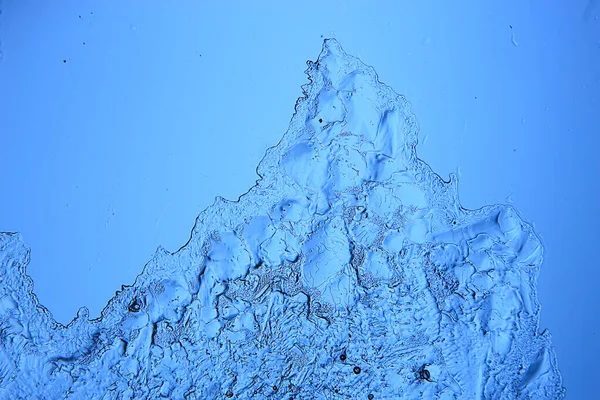 Kék Jég Üveg Háttér Elvont Textúra Felület Jég Üvegen Fagyasztott — Stock Fotó