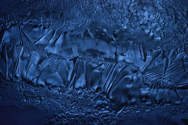 Fondo Vidrio Hielo Azul Textura Abstracta Superficie Del Hielo Vidrio — Foto de Stock
