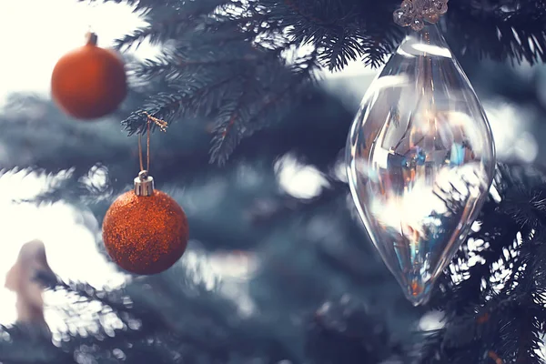 Weihnachtsball Hintergrund Neujahr Weihnachtsdekoration Grußkarte Schönes Gratulationsfoto — Stockfoto