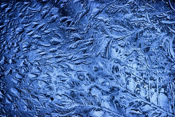 Blue Ice Glass Background Abstract Texture Surface Ice Glass Frozen — Stockfoto