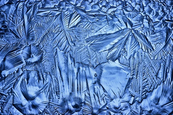 Синій Крижаний Скляний Фон Абстрактна Текстура Поверхні Льоду Склі Заморожена — стокове фото