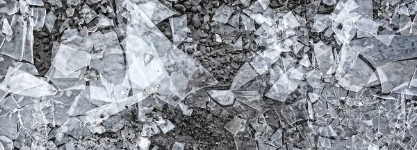 Crushed Ice Glass Cracks Background Abstract Seasonal Background Pieces Ice — Stock Photo, Image