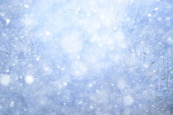 Sneeuw Ijs Achtergrond Abstracte Winter Seizoensgebonden Achtergrond Witte Sneeuwvlokken Sneeuwstorm — Stockfoto