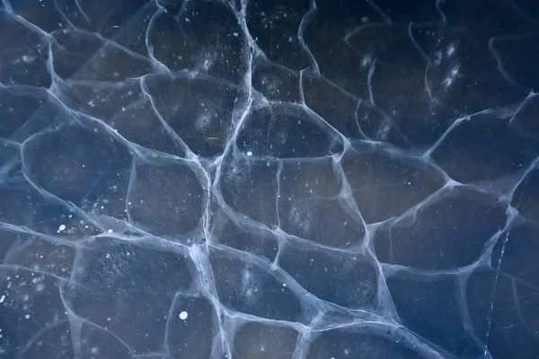 Cracked Ice Texture Abstract Seasonal Winter Cold Background Natural Ice — Stock Photo, Image