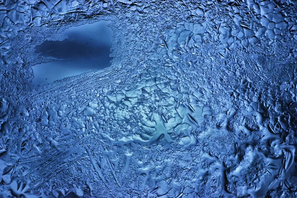 Blue Ice Glass Background Abstract Texture Surface Ice Glass Frozen — Stockfoto