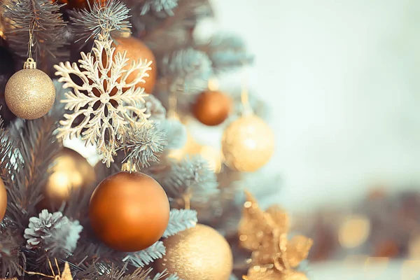 Kerstbal Achtergrond Nieuwjaar Kerst Decoraties Wenskaart Mooie Felicitatie Foto — Stockfoto