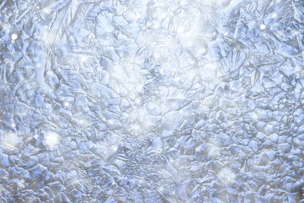 Fond Glace Neige Fond Saisonnier Abstrait Hiver Blizzard Flocons Neige — Photo