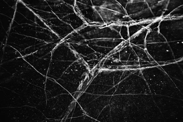 Cracked Ice Texture Abstract Seasonal Winter Cold Background Natural Ice — Stock Photo, Image