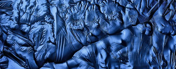 Niebieskie Tło Szkła Lodowego Abstrakcyjna Faktura Powierzchni Lodu Szkle Zamarznięta — Zdjęcie stockowe