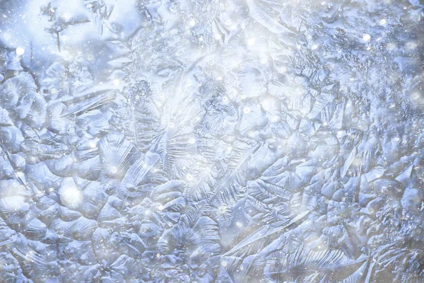 Snow Ice Background Abstract Winter Seasonal Background White Snowflakes Blizzard — Stock Photo, Image