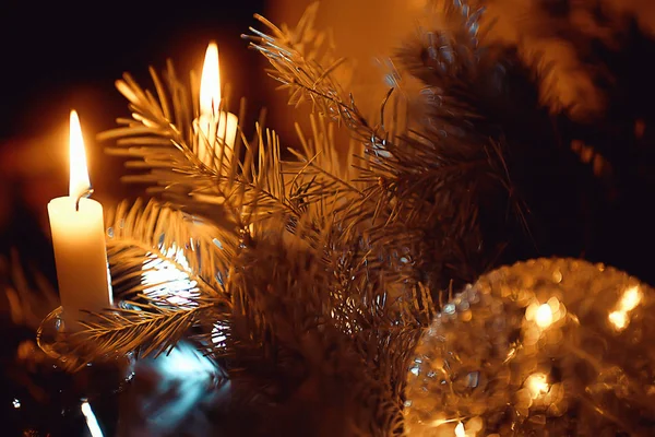 Yılbaşı Balosu Arka Planı Noel Süslemeleri Tebrik Kartları Güzel Tebrik — Stok fotoğraf