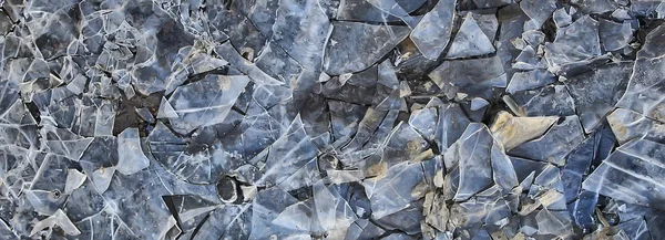 Crushed Ice Glass Cracks Background Abstract Seasonal Background Pieces Ice — Stock Photo, Image