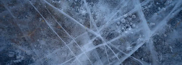 破碎的冰质感 抽象的冬季寒冷背景 天然冰 湖面破碎的冰 — 图库照片