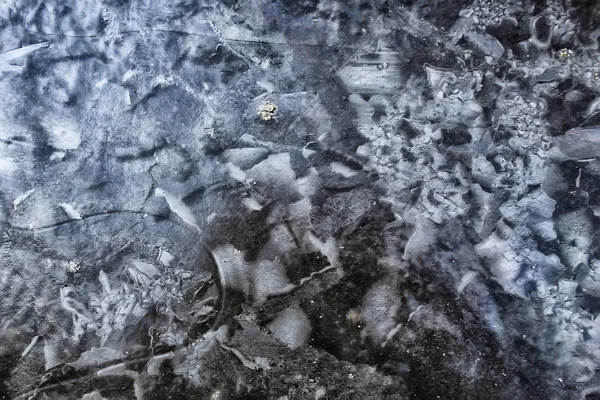 Zgniecione Pęknięcia Szkła Lodowego Tło Abstrakcyjne Sezonowe Tło Kawałki Lodu — Zdjęcie stockowe