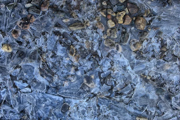 Repedt Jég Textúra Elvont Szezonális Téli Hideg Háttér Természetes Jég — Stock Fotó